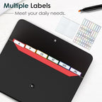 10 Pack Accordion File Organizer, 13 Pockets, Black - Image 5