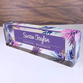 Artblox Office Desk Name Plate Personalized | Custom Name Plates for Desks | Purple Leaf Design On Clear Acrylic Glass | Office Desk Decor - (8" x 2.5") by Artblox