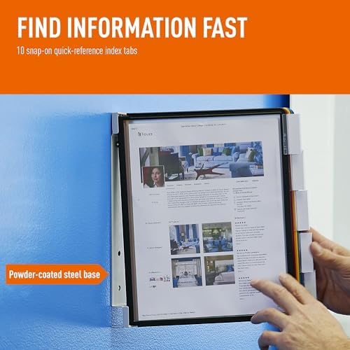 Durable Wall Mount Reference System 5 Double-Sided Panels, Assorted Colors - Image 4