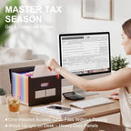 ThinkTex 10-Pack Accordion File Folders - 12 Pockets Bulk Organizer - Image 3
