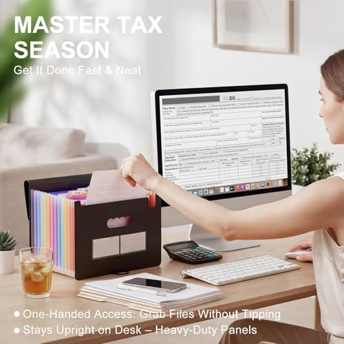 ThinkTex 10-Pack Accordion File Folders - 12 Pockets Bulk Organizer - Image 3