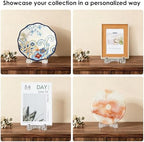 2 Pack Acrylic Easel Display，Plate Stand for Display，Adjustable Clear Display Holder for 4" to 8" Platter, Book, Card, Frame, Picture, Artwork, Plaque ( Small-2pcs 4"-8") - Image 7