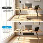 Heavy Duty No Drill Under Desk Cable Management Tray 28 inch - Image 5