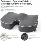 Seat Cushion,Memory Foam Office Chair Cushion Tailbone Sciatica Pain Relief - Image 4