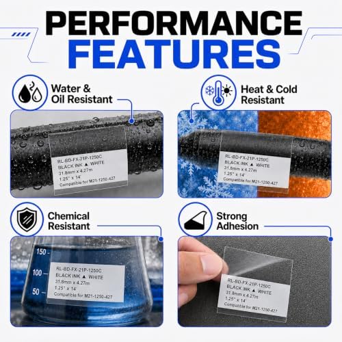 M21-1250-427 Self-Laminating Wire Labels for M210/M211/BMP21, 1.25'' x 14' - Image 5