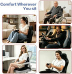 2-in-1 Memory Foam Seat Cushion with Lumbar Support, Office Chair, Black - Image 6