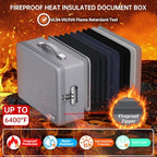 DocSafe 6400°F Fireproof Document Box with Lock, 10 Layers Heat Insulated - Image 2