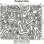 Tempered Glass Gaming Mousepad, 16x20 inch Mountains White Tempered Glass Mousepad, Professional Esport MousePads, Durable Mouse Mat, Smooth Surface - Image 2