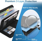 Fireproof Accordion File Organizer Bag A4 13 Pockets Black - Image 3