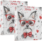 Pets Yorkie Dog Decorative 3 Ring Binder 1.5 Inch Large View Binders with Pockets Holds 200 Sheets File Organizer for Office College School, 1 Pack by Vozoza