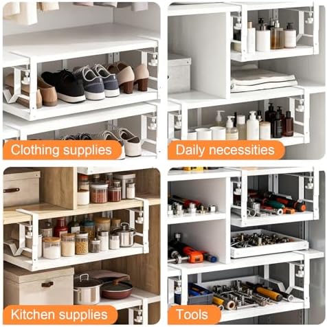 Adjustable Under Shelf Basket Knob Lock Cabinet Storage Holds 50 Lbs - Image 5