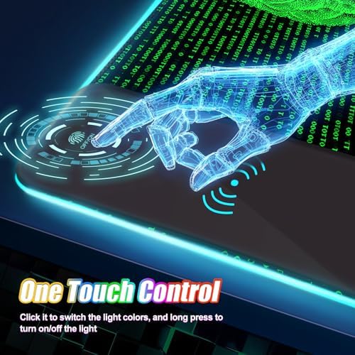ToLuLu Wireless Charging RGB Gaming Mouse Pad, 15W LED Mouse Mat with 30W Charger, 14 Light Modes Large Mousepad Wrist Support, Non-Slip Rubber Base Desk Mat Computer Keyboard Pad, Right Left Brain - Image 4