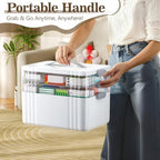 ARSTPEOE 3-Tier Medicine Organizer - Portable Medicine Cabinet with Handle - Image 6