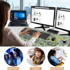 Keyboard Wrist Rest and Mouse Pad with Wrist Support Set Ergonomic Coaster,Memory Foam,Easy Typing Pain Relief,Large XL Desk Mat 31.5"x 11.8",Bee Wildflower Meadow - Image 7
