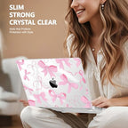 May Chen for MacBook Air 15 inch Case M5 M4 M3 M2 2026 2024-2023, Model A3448 A3241 A3114 A2941, Closes Seamlessly Hard Shell Laptop Cover with Keyboard Cover, Pink Bows - Image 4