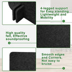 6 Pcs Acoustic Desk Divider Partition Privacy Panel 24 x 24",Dark Gray - Image 3