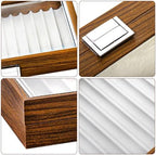 Yesland Black Walnut Wood Display Box, 12 Slot Fountain Pen Organizer With Clear Glass Window, Luxury Collection Case for Shop, Home - Image 3