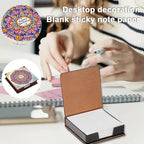 4pcs Mandala Flowers Diamond Art Painting Note Box for Adults, Wooden DIY Sticky Notes Holder Kit with 640 Blank Notepads, Multi-Purpose Desk Organizer for Home Office, Study Thoughtful Gift - Image 7