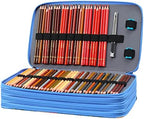 Vomgomfom PU Leather Pencil Case, Holds 100 Markers/300 Pens,Blue - Image 4