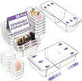 25Pcs Clear Expandable Drawer Organizer Bins for Vanity Desk Bathroom by PRENJOYIN
