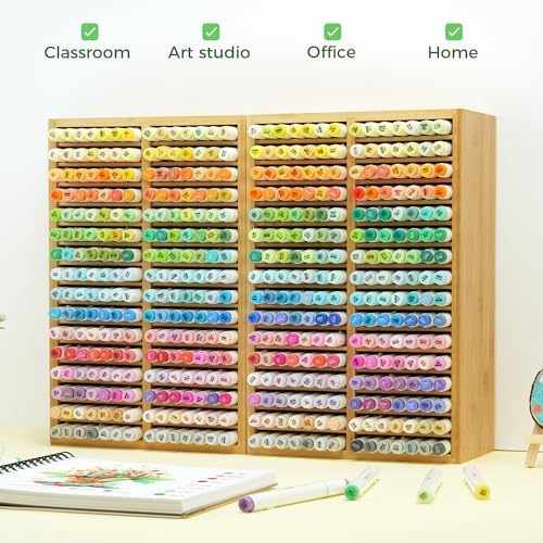 Ohuhu Bamboo Marker Organizer Hold 224 Markers for Honolulu Oahu Series - Image 6