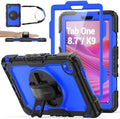 SEYMAC stock Tablet Case for Lenovo Tab One / K9 (TB305FU) 8.7 inch Drop-Proof Protection Cover with 360° Rotate Stand & Strap [Pen Holder] & Screen Protector 2025, Deepblue+Black by SEYMACstock