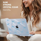 May Chen for MacBook Air 15 inch Case M5 M4 M3 M2 2026 2024-2023, Model A3448 A3241 A3114 A2941, Closes Seamlessly Hard Shell Laptop Cover with Keyboard Cover, Blue Bows P720 - Image 4