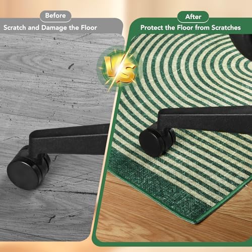 Office Chair Mat for Hardwood Floor&Tile Floor,48"X 60"-Geo Green - Image 4