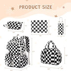 5PCS Corduroy Backpack for Girls with Bento Box & Water Bottle - Image 2