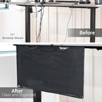 VIVO Black Under Desk 30 in Cable Management Sleeve, DESK-SKIRT-30 - Image 4