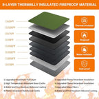 DocSafe 5200°F Fireproof Document Organizer Box with Lock, Green (Soft) - Image 3
