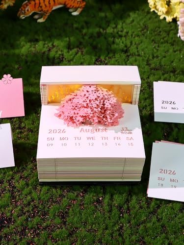 3D Memo Pad Time Piece Calendar 2026 3D Weekly Calendar Notepad - Image 4