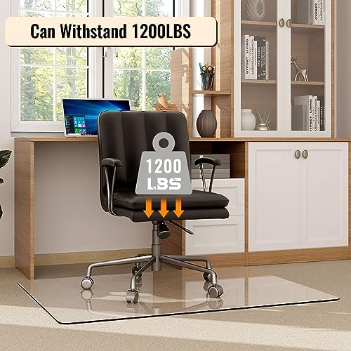 EASLY 36"X46" Chair Mat for Carpet-Office Chair Mat Tempered Glass for Home - Image 4