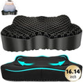 NEW-Vi Gel Seat Cushion, Thickened Big Breathable Honeycomb Design Absorbs Pressure Points Gel Cushion with Anti-Slip Cover Seat Cushion for Office Chair Home Car Seat Cushion by NEW-Vi