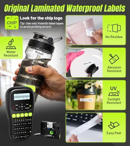 Label Maker Machine with 4 Tapes, Wire Label Maker Waterproof-Labels - Image 5