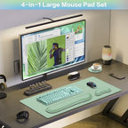 Desk Mat Green, Large Gaming Mouse Pad with Wrist Rest, 4in1 XXL - Image 6
