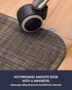 Baroyal Office Chair Mat for Hardwood Floor Under Desk Computer Rolling Chair Mat for Wood/Tile Floor Non-Slip Heavy Duty Desk Rug PVC Plastic Hard Floor Protector 48" x 60" (Dark Walnut) - Image 6
