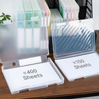 12 Packs A4 Paper Storage Boxes, 8.5 x 11 Plastic Portable Project Case for US letter Size and A4 paper, Plastic Multi-Purpose Thick Scrapbook Storage Box for Office - Image 3