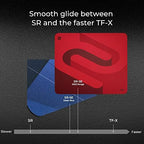 BenQ Zowie G-SR-SE Rouge Gaming Mousepad for Esport, Rubber Base, Humidity Resistance Fabric, Red, Large Size - Image 2
