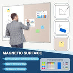 Large White Board Dry Erase Foldable Bulletin Board Combo 48x36 for Wall - Image 4