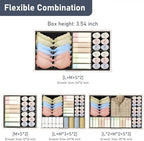 DIMJ Drawer Organizer Clothes Storage - 26 Pack Baby Dresser Organizer for Nursery, Foldable Closet Drawer Organizer Bins for Bedroom Organization, Fabric Storage Dividers for Socks, Underwears, Bras - Image 4