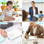 feela 15 Pack Pocket Small Notebooks Bulk, Mini Cute Memo Notepads Hardcover College Ruled Lined Journals with Pen Holder for Women Girls Office School, with 15 Black Pens, 3.5”x 5.5”, A6, Sky Blue - Image 7