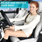 FLORICH Car Seat Cushion and Back Support for Office Chair Memory Foam Chair Cushions Pressure Relief Seat Pads with Gel Massage Point Lumbar Support Relief Sciatica & Tailbone (Black) - Image 4