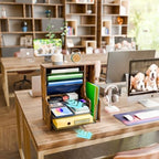 Simple Trending 7- Tier Desk File Organizer, Paper Organizer, Rustic Brown - Image 3