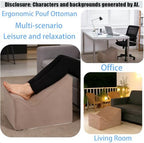 Version that Modern Pouf Ottoman,Relax Stool,Floor Poufs for Couch - Image 7