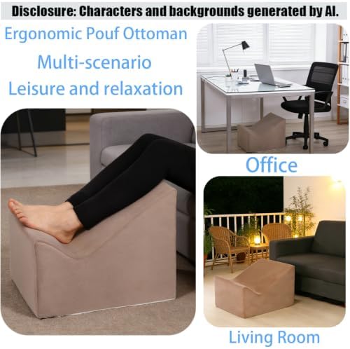 Version that Modern Pouf Ottoman,Relax Stool,Floor Poufs for Couch - Image 7