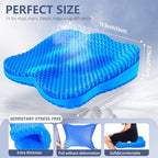 Gel Seat Cushion, Thicken Big Office Chair Cushion Chair Seat Pads for Long Sitting, Sciatica & Hip Pain Relief, Egg Seat Cushion for Wheelchair Car Office Home Travel Outdoor - Image 4