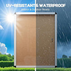 INNOVART 20”x16” Enclosed Bulletin Board, Weatherproof Outdoor Enclosed Cork Board with Swing-Open Locking Door, Aluminum Frame Wall Mounted Display Case for Home, School, Office, Commercial - Image 5