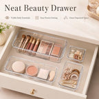 14 Pcs Adjustable Drawer Organizer, Expandable Clear Drawer Organizer - Image 3