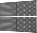 WALMANN 4-Pack 12"x16" Metal Pegboard Panels, Tool Organizer Pegboard by WALMANN